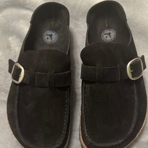 Birkenstock Buckley Black Suede Mule Clogs EU 39 US Women 8–8.5 Regular Fit Moc